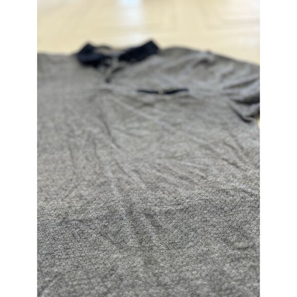 Denim & Flower Polo Shirt Medium Adult Blue Gray Pocket Casual Mens L - Picture 2 of 4